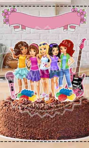 TOPO DE BOLO LEGO FRIENDS 1 - ARQUIVO DIGITAL