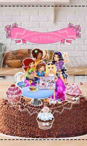 TOPO DE BOLO LEGO FRIENDS 2 - ARQUIVO DIGITAL