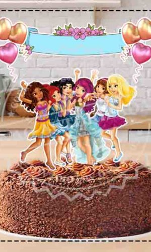 TOPO DE BOLO LEGO FRIENDS 3 - ARQUIVO DIGITAL