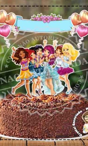 TOPO DE BOLO LEGO FRIENDS - REF 1227 ARQUIVO DIGITAL