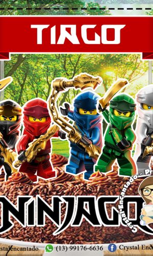 Topo de Bolo Lego Ninjago - Ref 4264 Arquivo Digital