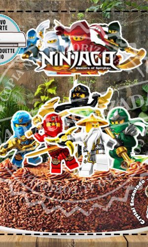 Topo de Bolo Lego Ninjago - Ref 4265 Arquivo Digital
