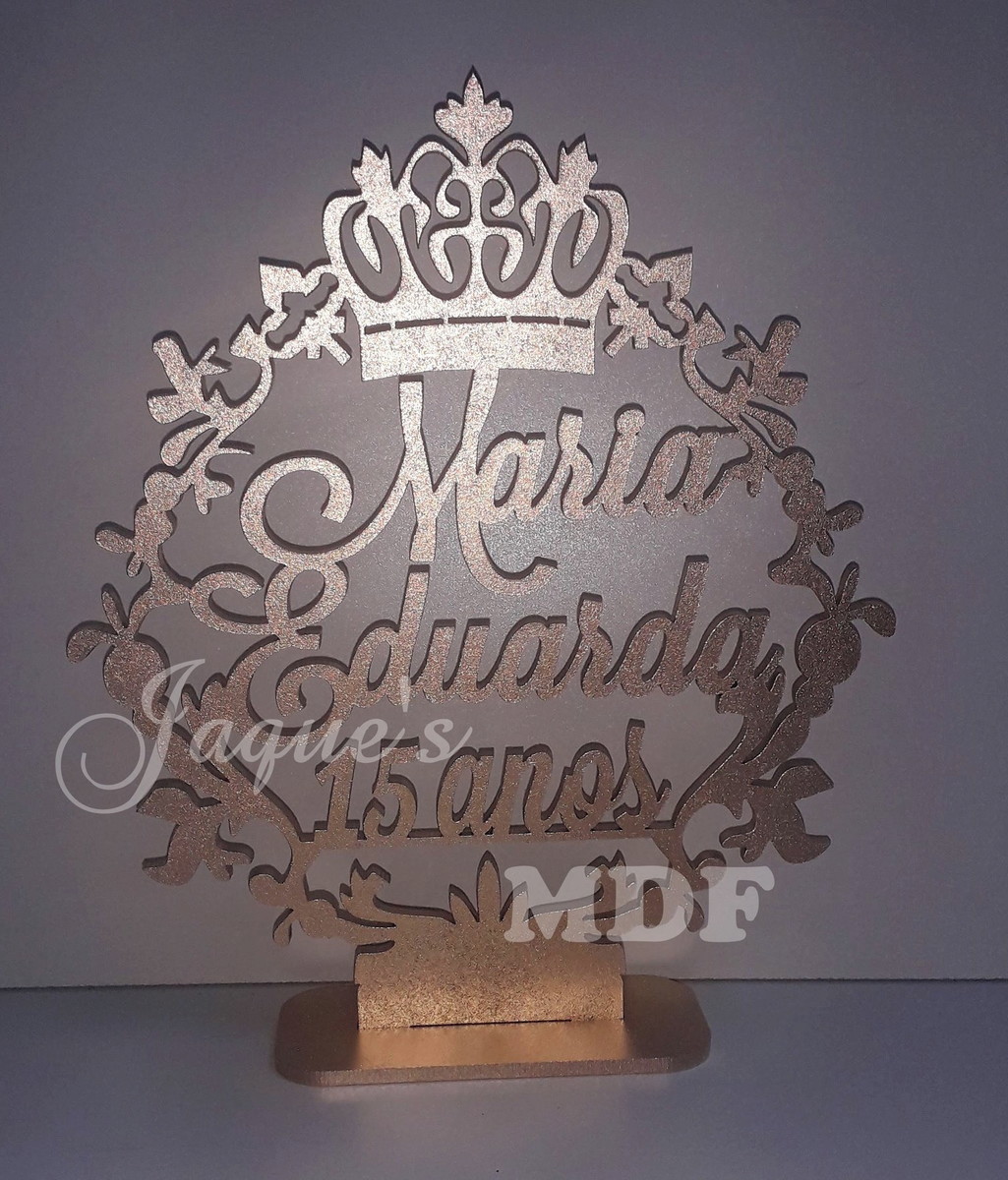 Topo de Bolo Personalizado MDF
