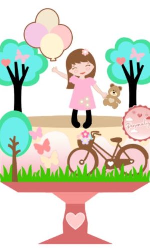 Arquivo Topo de Bolo - Menina Jardim