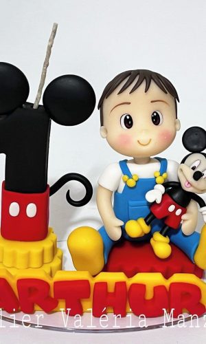 TOPO DE BOLO MICKEY PERSONALIZADO