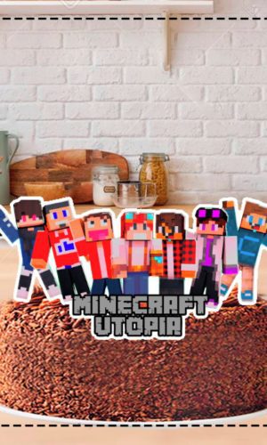 Topo De Bolo Minecraft - Arquivo Digital