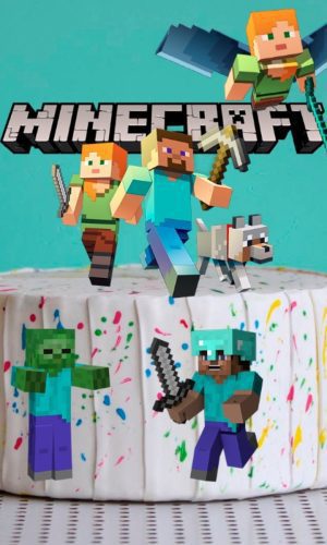 Topo de Bolo Minecraft Arquivo pdf para Impressão