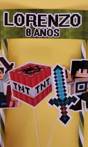 Topo de Bolo Minecraft