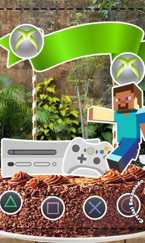 Topo de Bolo Minecraft - Ref 0502 Arquivo Digital