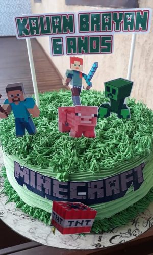 Arquivo de corte Topo de Bolo Minecraft