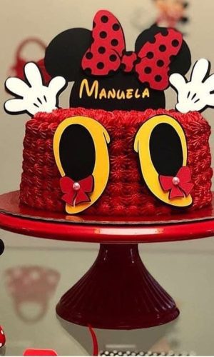 Topo de Bolo Minnie