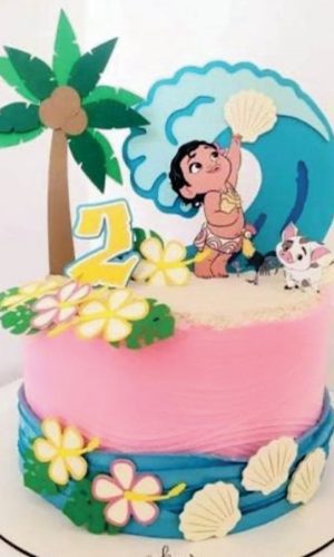 Topo de Bolo Moana Baby Arquivo de Corte