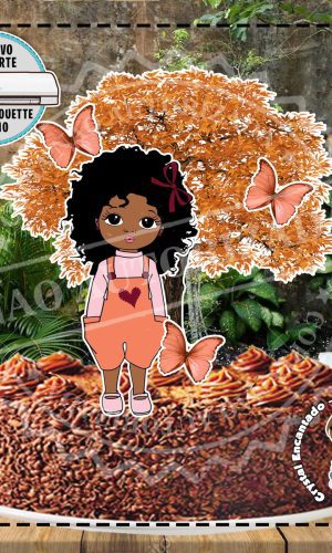 Topo de Bolo Mulher Morena - Ref 4502 Arquivo Digital