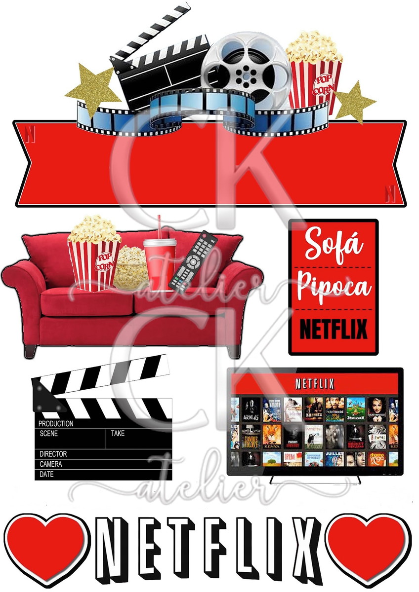 Topo de Bolo Netflix