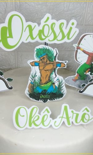 Topo De Bolo Orixá Oxóssi - Topo De Bolo Religião