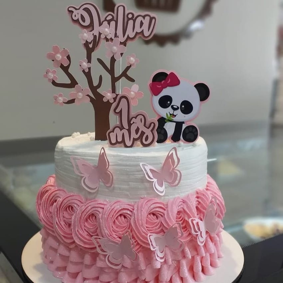 Arquivo de Corte - Topo de Bolo - Panda Cerejeira - Cod: 001 - Imagem 2
