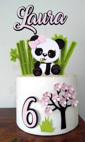 Topo de Bolo Panda