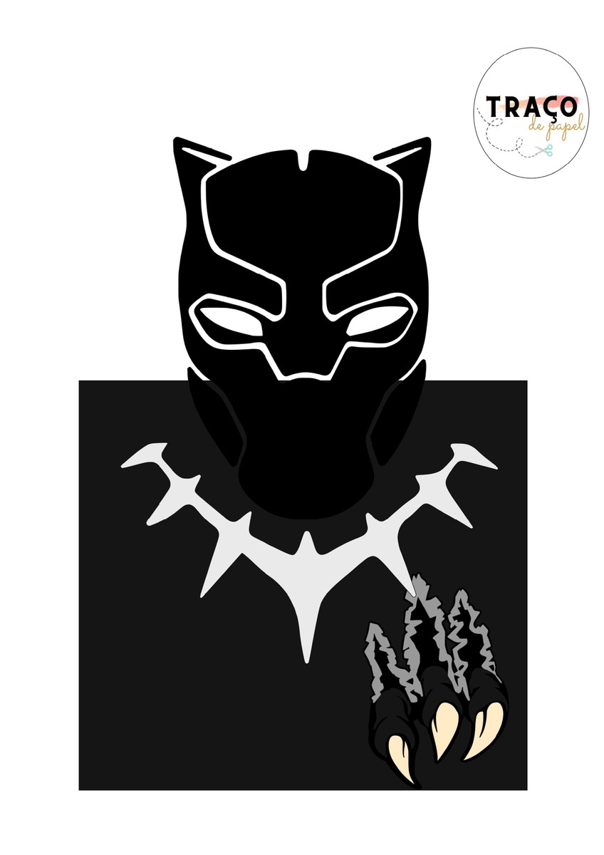 Topo de Bolo PANTERA NEGRA - 100% Camadas (ARQUIVO DIGITAL)