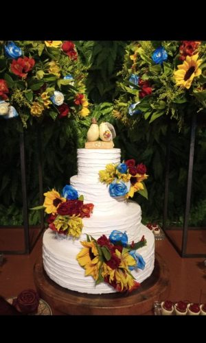 Topo de Bolo Passarinhos Casamento
