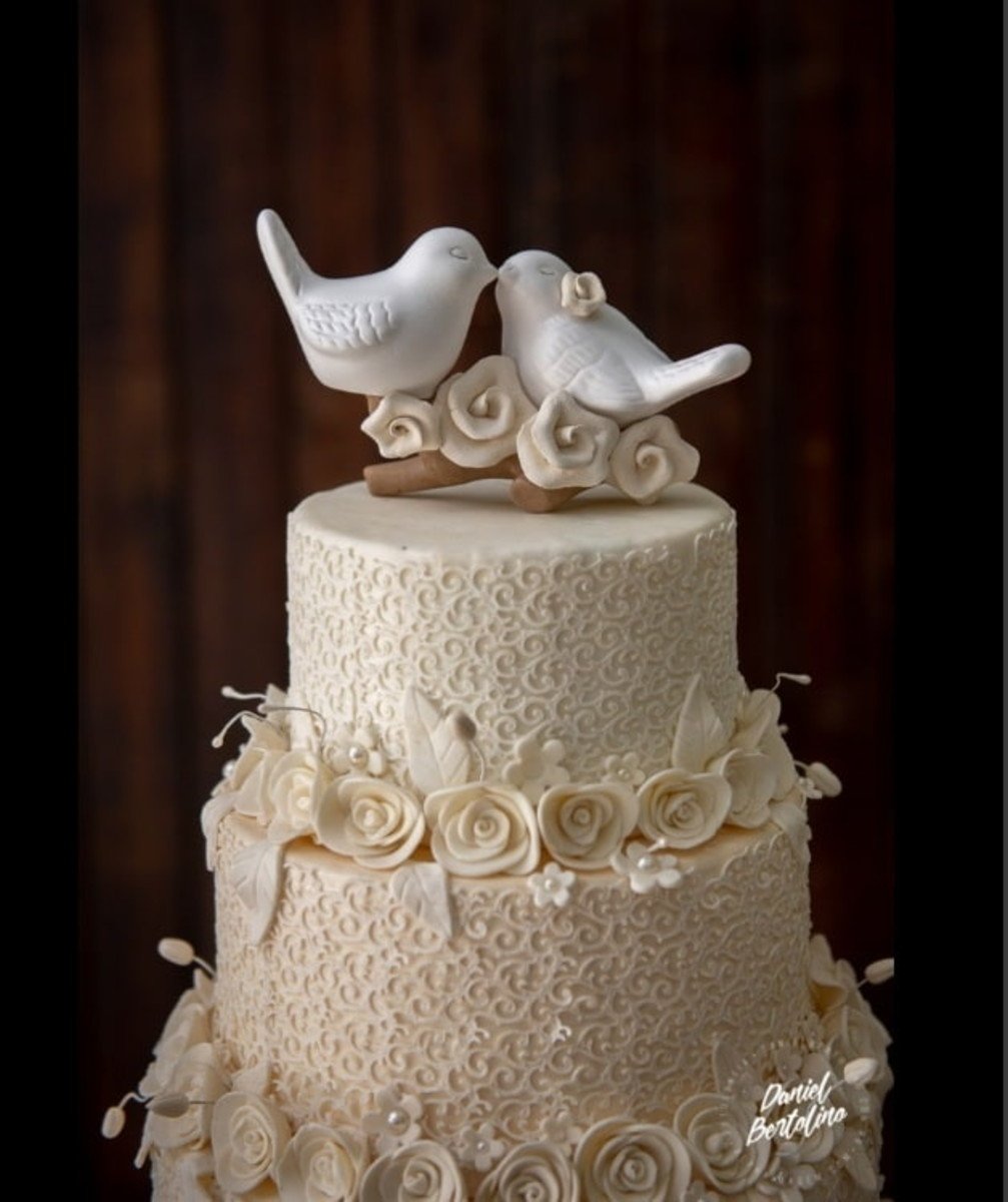 Topo de Bolo passarinhos, pombinhos para casamento - Imagem 5