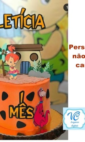 305- Topo de Bolo Pedrita - CAMADAS - Arquivo de corte