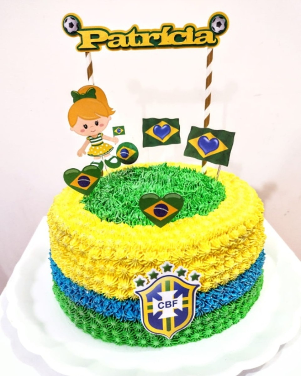 TOPO DE BOLO PERSONALIZADO BRASIL