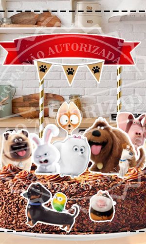 TOPO DE BOLO PETS - ARQUIVO DIGITAL