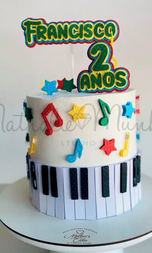 Topo de Bolo Piano - Arquivo de Corte