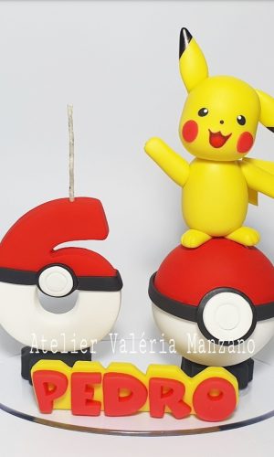 Topo de Bolo Pikachu Personalizado
