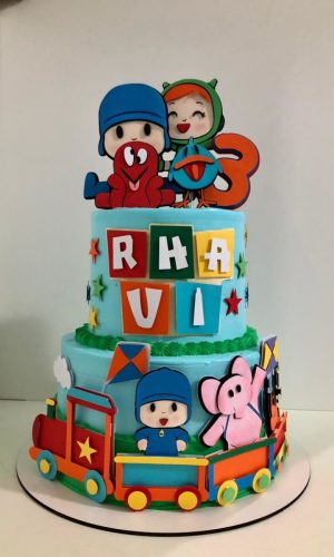 Topo de Bolo Pocoyo em Camadas Arquivo Digital