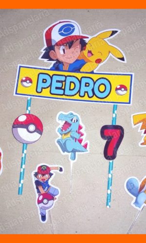 Topo de Bolo Pokemon