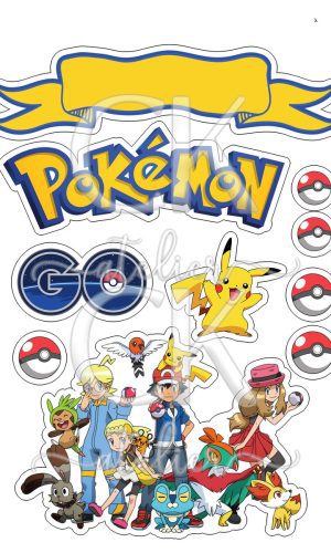 Topo de Bolo Pokemon