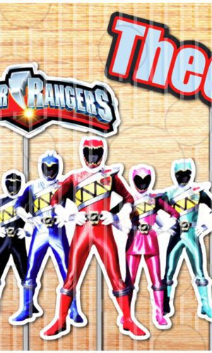 Topo de bolo - power rangers 001 - ARQUIVO DE CORTE