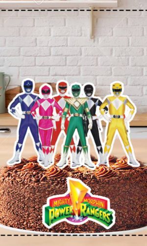 Topo de Bolo Power Rangers 4865 - Arquivo Digital