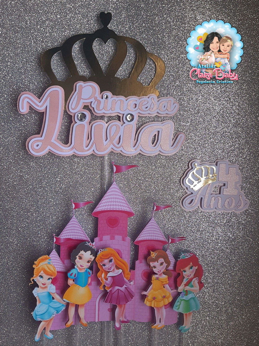 Topo de bolo Princesas - Imagem 3