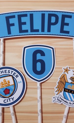 Topo de Bolo Manchester City