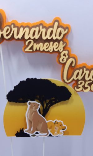 Topo De Bolo Rei Leão