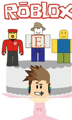 Topo de bolo Roblox -01- Arquivo de corte Camadas