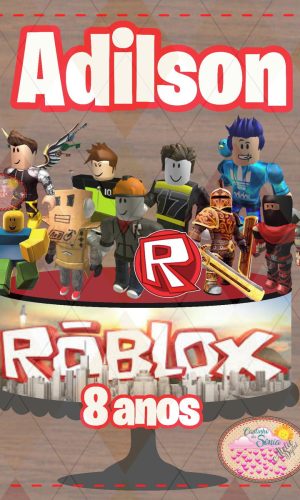 Topo de Bolo ROBLOX - 1057 Arquivo