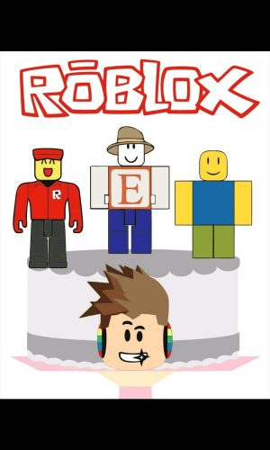 Topo de Bolo Roblox 3+ 4 Arquivos a Sua Escolha