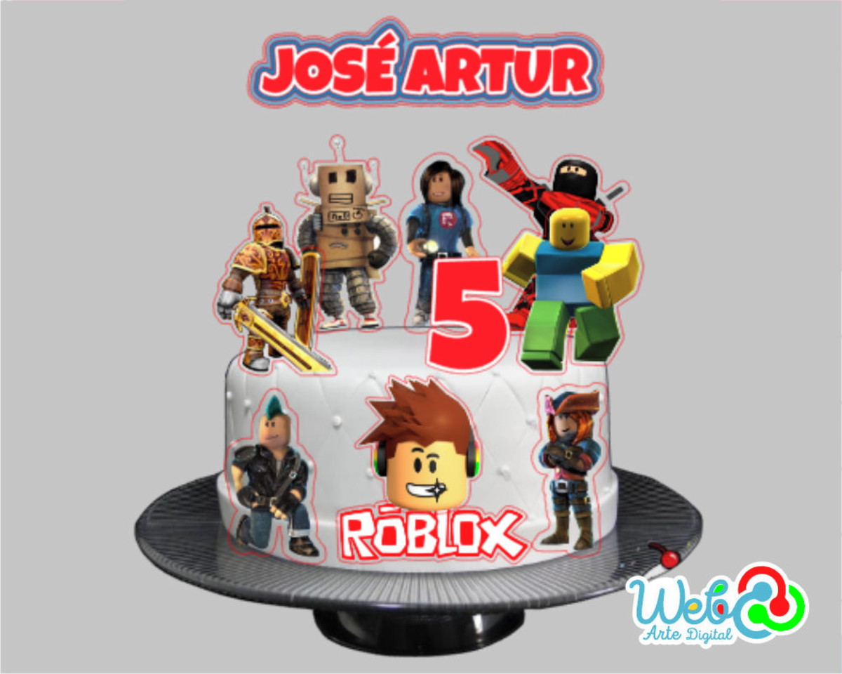 Topo de Bolo Roblox - 714 - Arquivo de Corte Studio
