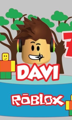 Topo de Bolo Roblox - Arquivo Digital Topper 008
