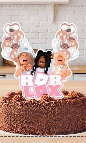 Topo De Bolo Roblox Girl 02 - Arquivo Digital