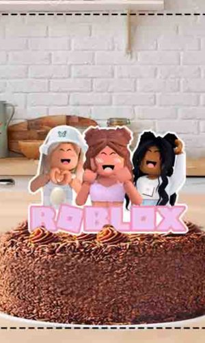 Topo De Bolo Roblox Girl 04 - Arquivo Digital