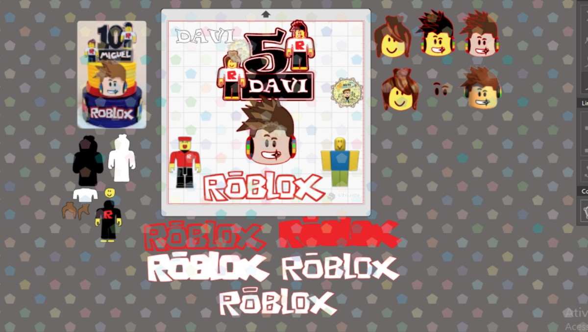 1761 - TOPO DE BOLO ROBLOX - STUDIO arquivo digital