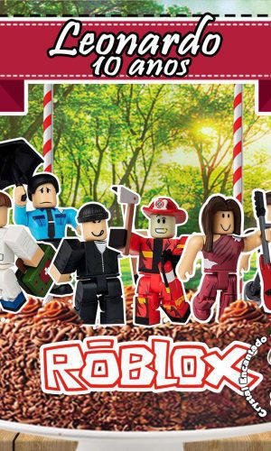 Topo de Bolo Roblox - Ref 1887 Arquivo Digital