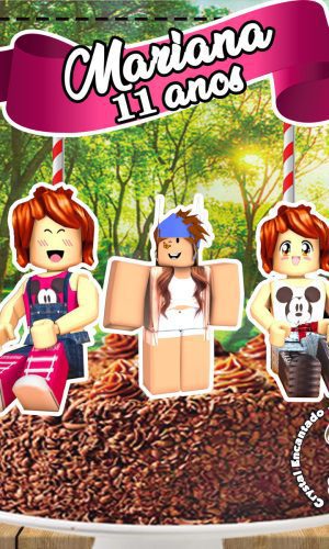 Topo de Bolo Roblox - Ref 1888 Arquivo Digital