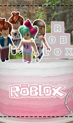 Topo de Bolo Roblox - Ref 1890 Arquivo Digital