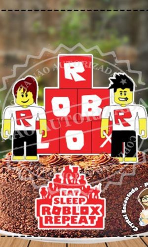Topo de Bolo Roblox - Ref 3157 Arquivo Digital