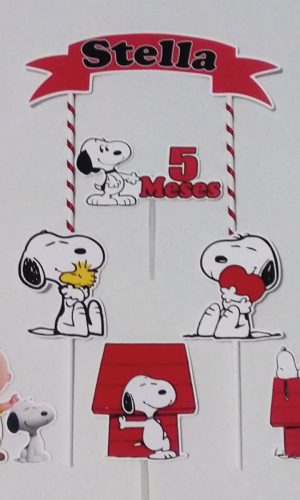 Topo de Bolo Snoopy